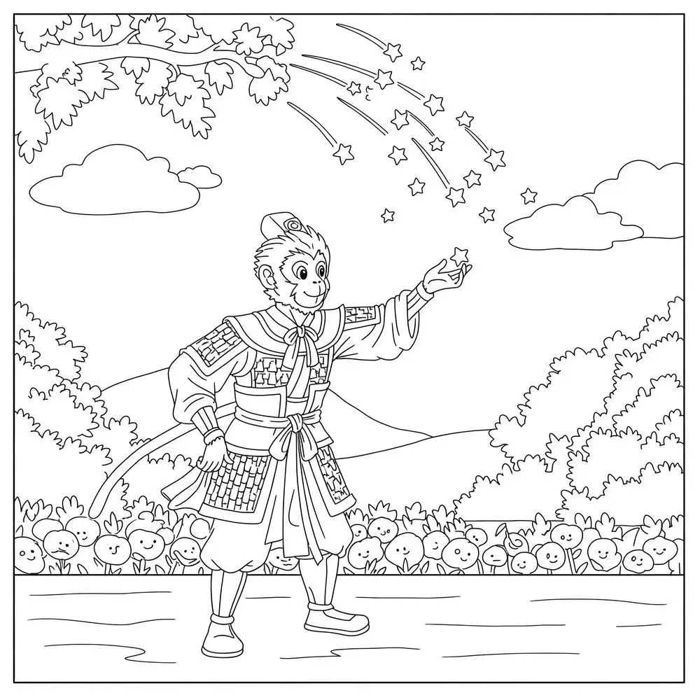 vẽ Tôn Ngộ Không kiểu hoạt hình 
