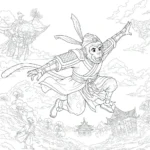 hình vẽ Tôn Ngộ Không để tô màu sáng tạo