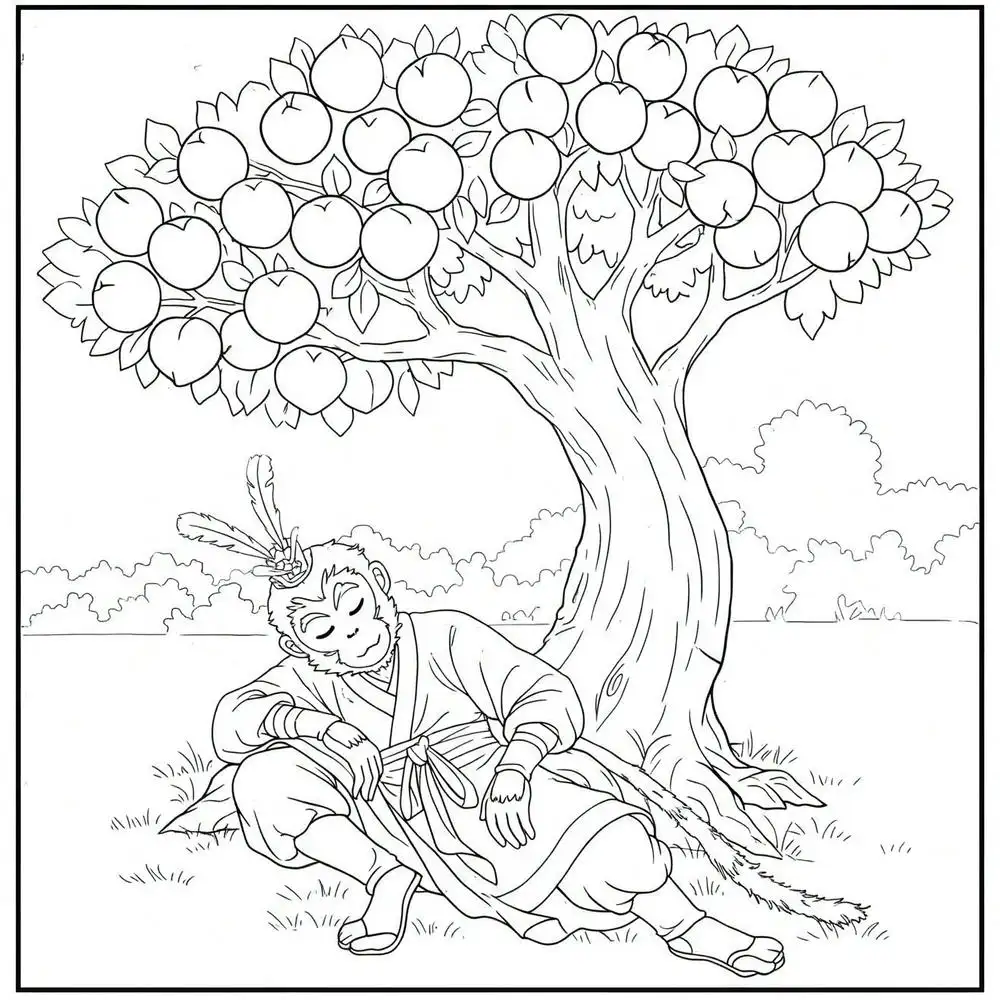 hình vẽ Tôn Ngộ Không để tô màu 