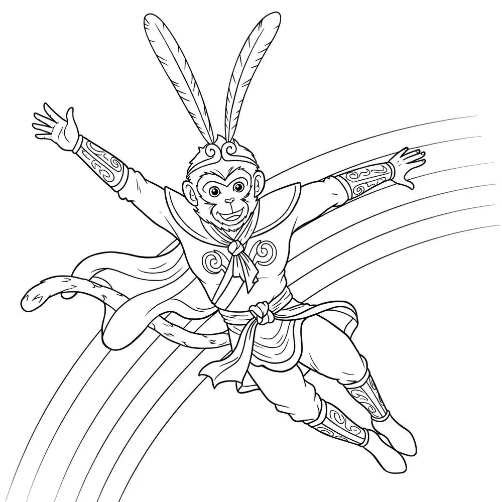 vẽ Tôn Ngộ Không hoạt hình 