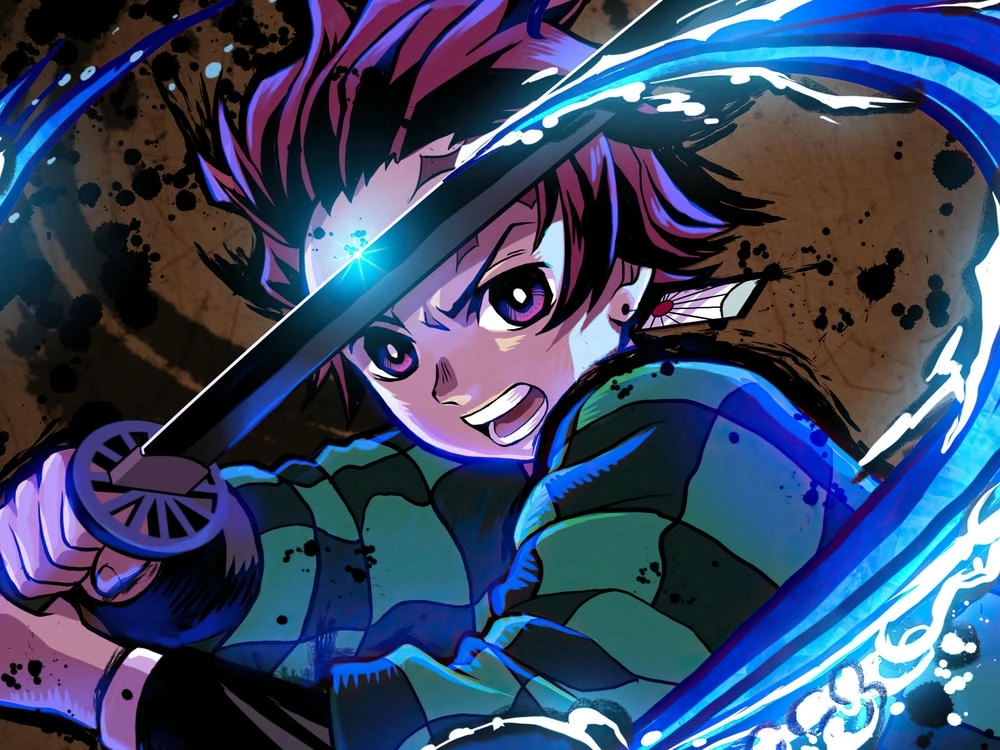 ảnh Kamado Tanjiro anime phong cách hành động 