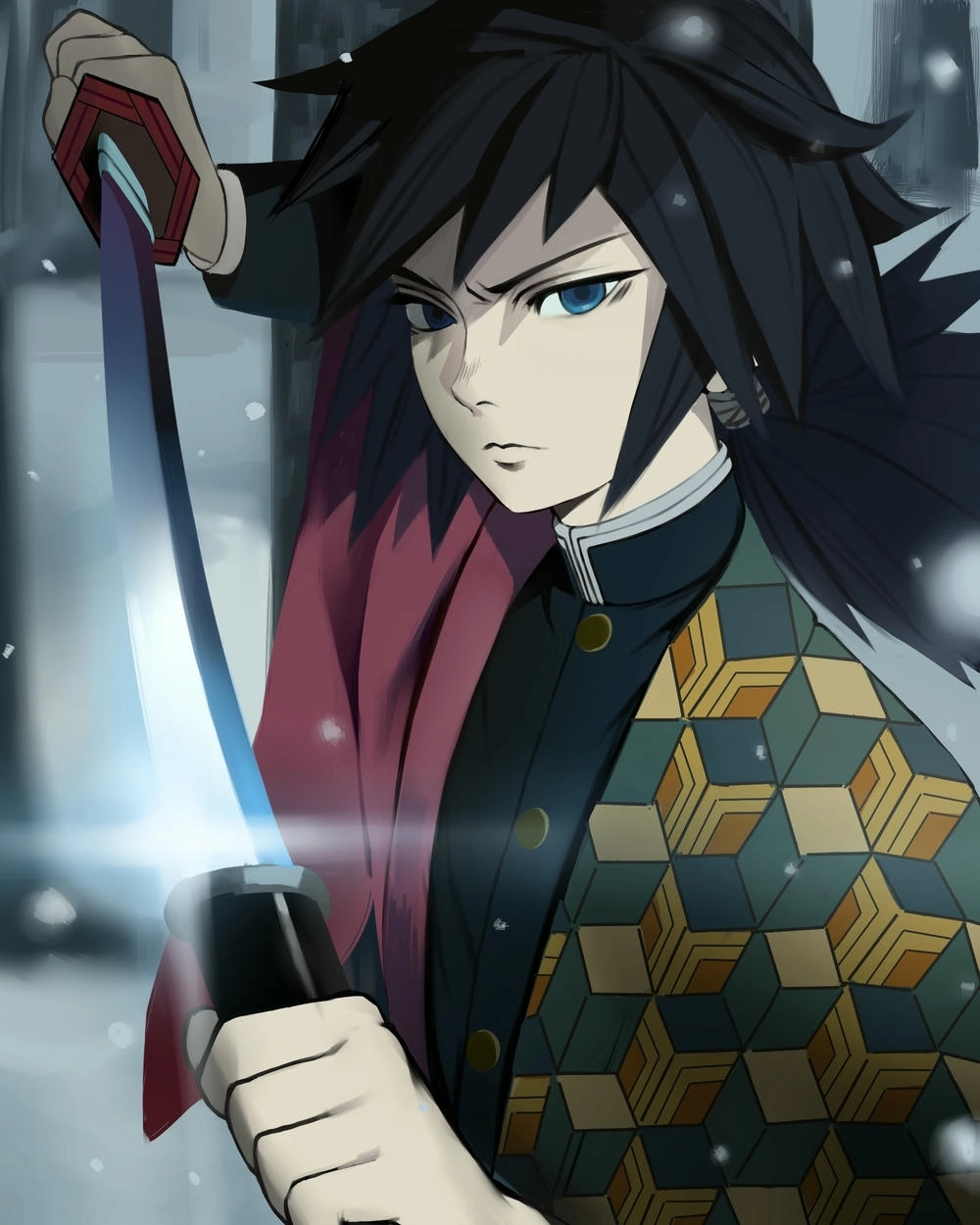 hình ảnh tomioka giyuu fanart ấn tượng