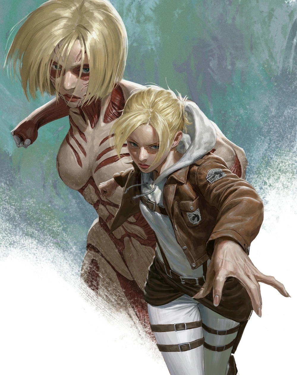 Annie Leonhart với bộ giáp Titan nữ 