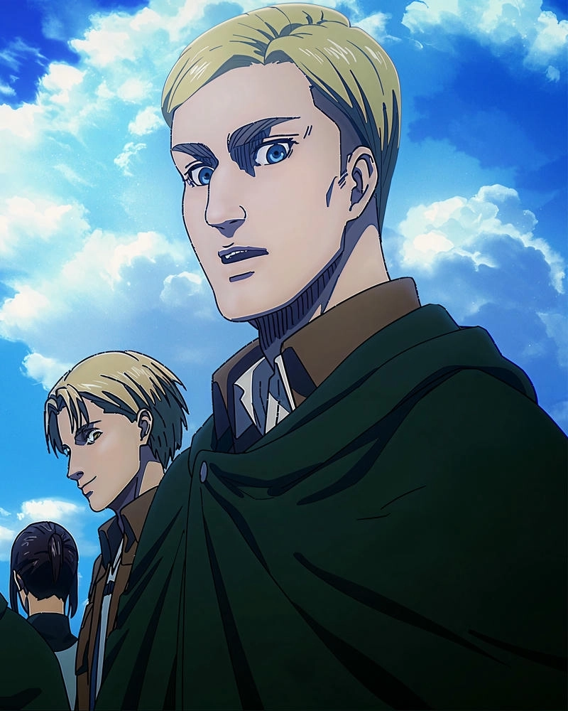 erwin smith anime đứng nghiêm 