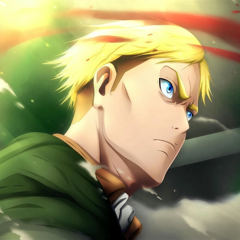 erwin smith anime nghiêm túc 