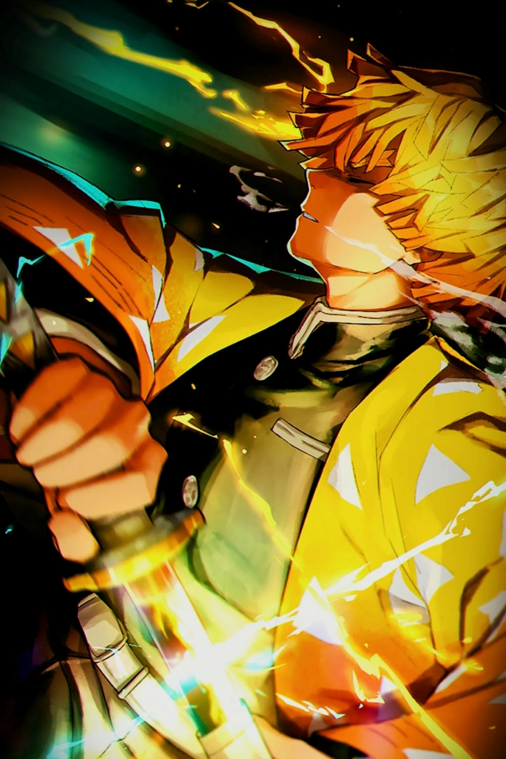 hình ảnh zenitsu ngầu fanart anime 