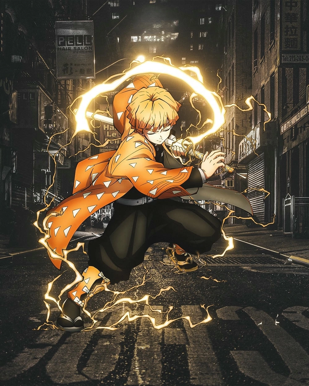 agatsuma zenitsu ngầu full HD 