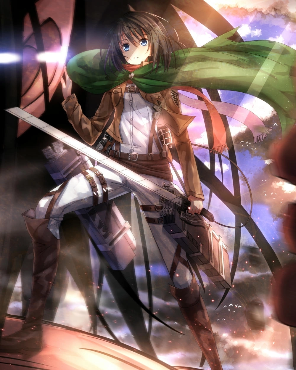 ảnh mikasa ackerman titan anime 