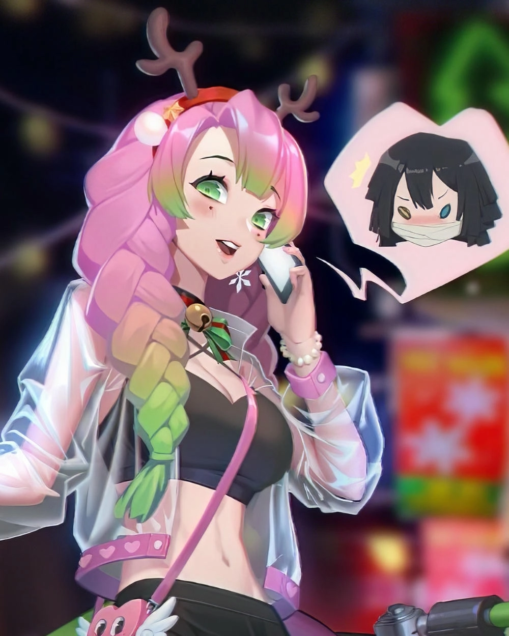 mitsuri kanroji cute phong cách anime 