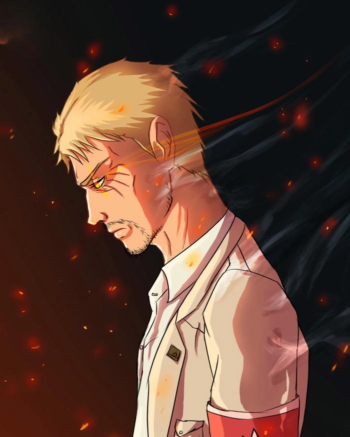 Reiner Braun biểu cảm mạnh mẽ anime 