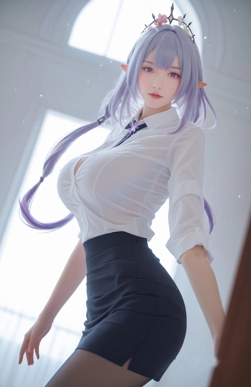Ảnh cosplay bé thư ký xinh đẹp