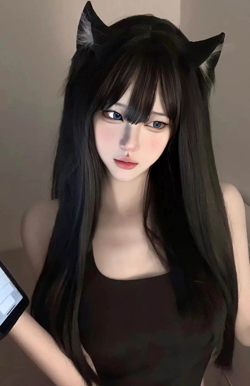 Ảnh cosplay mèo đen nữ đáng yêu