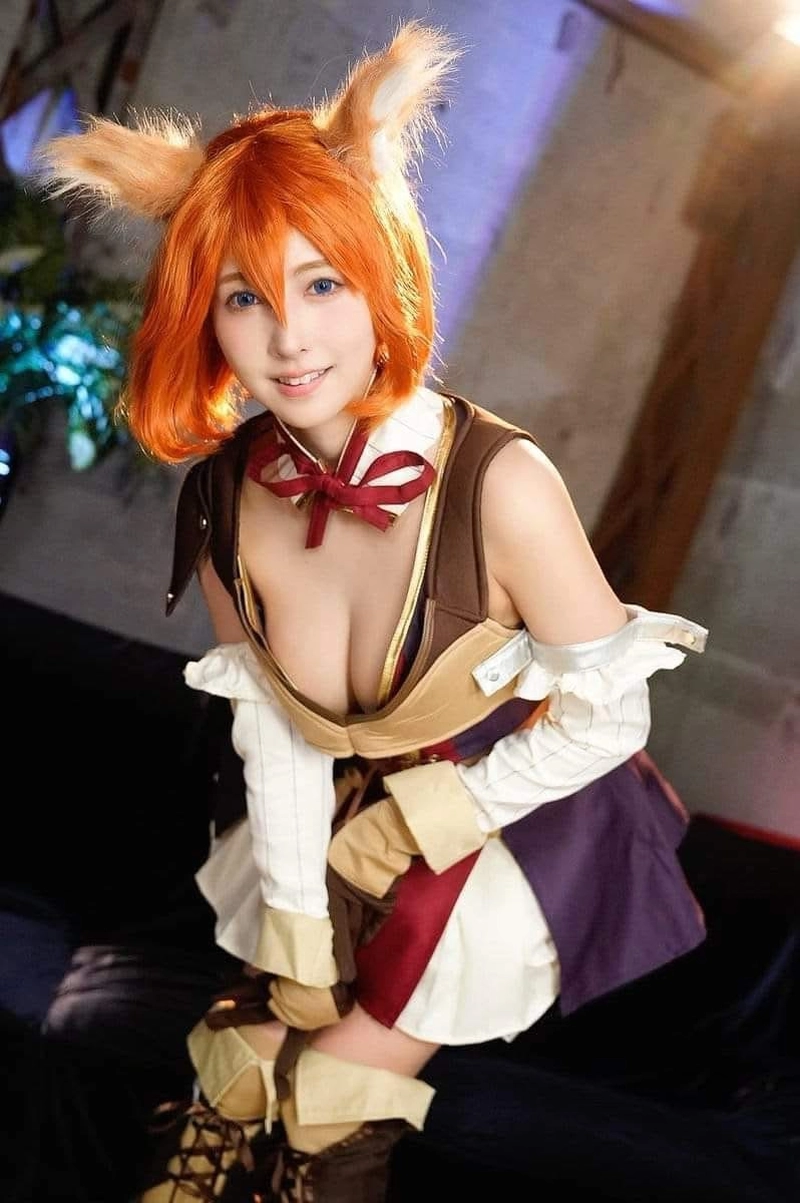 Yua mikami cosplay anime con cáo sexy