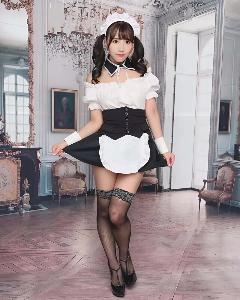 Yua mikami cosplay cô hầu gái