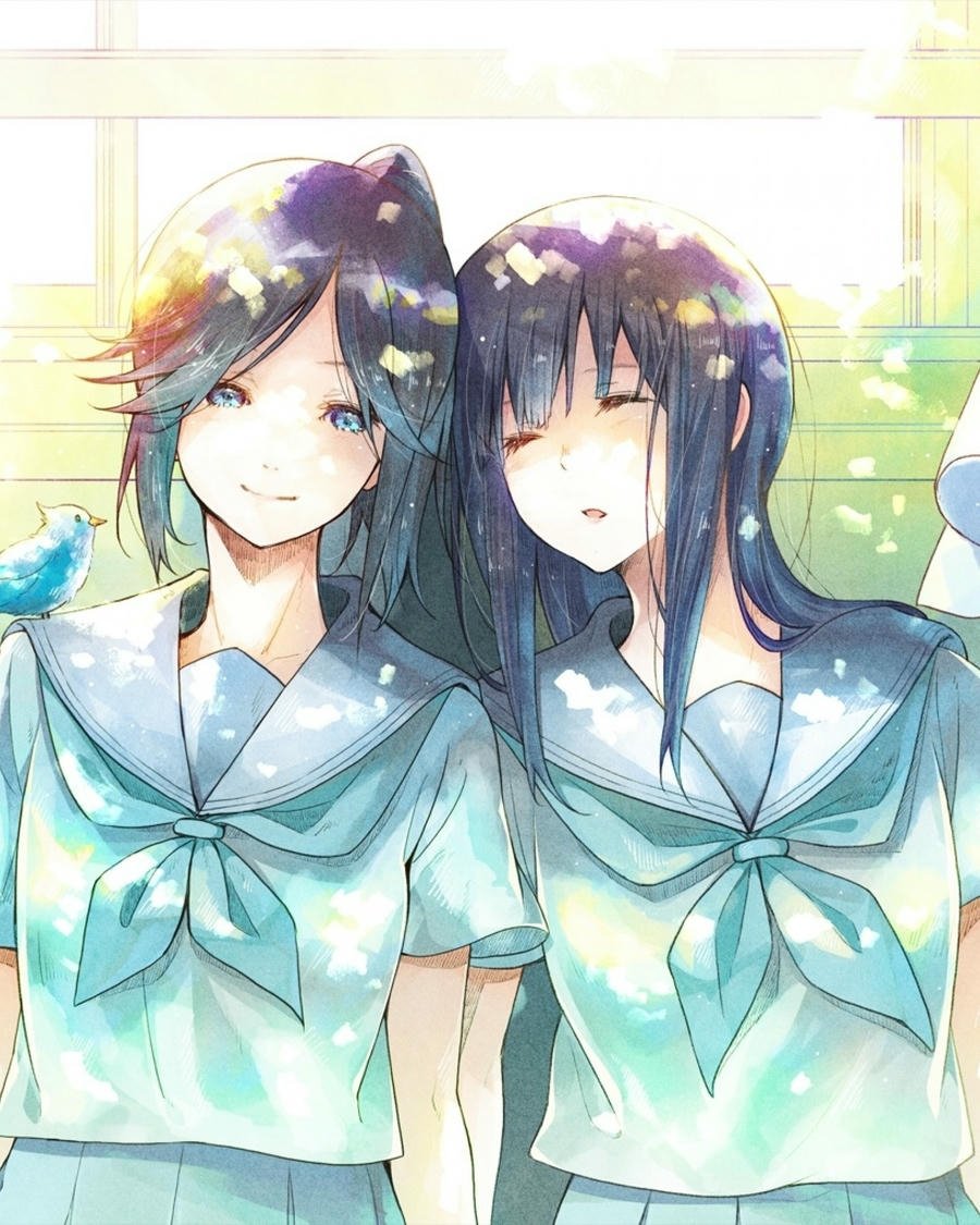 ảnh anime bách hợp chill buồn nhẹ