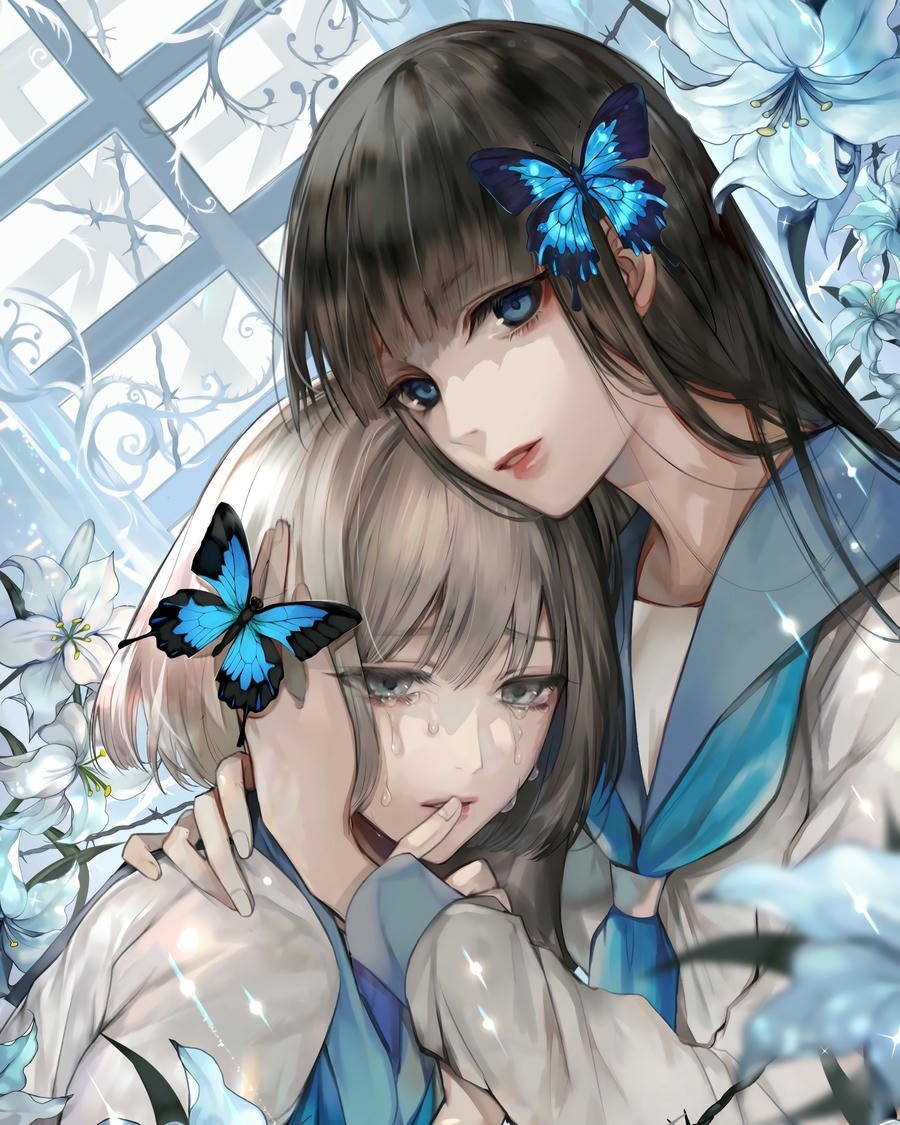 ảnh anime bách hợp chill nổi bật