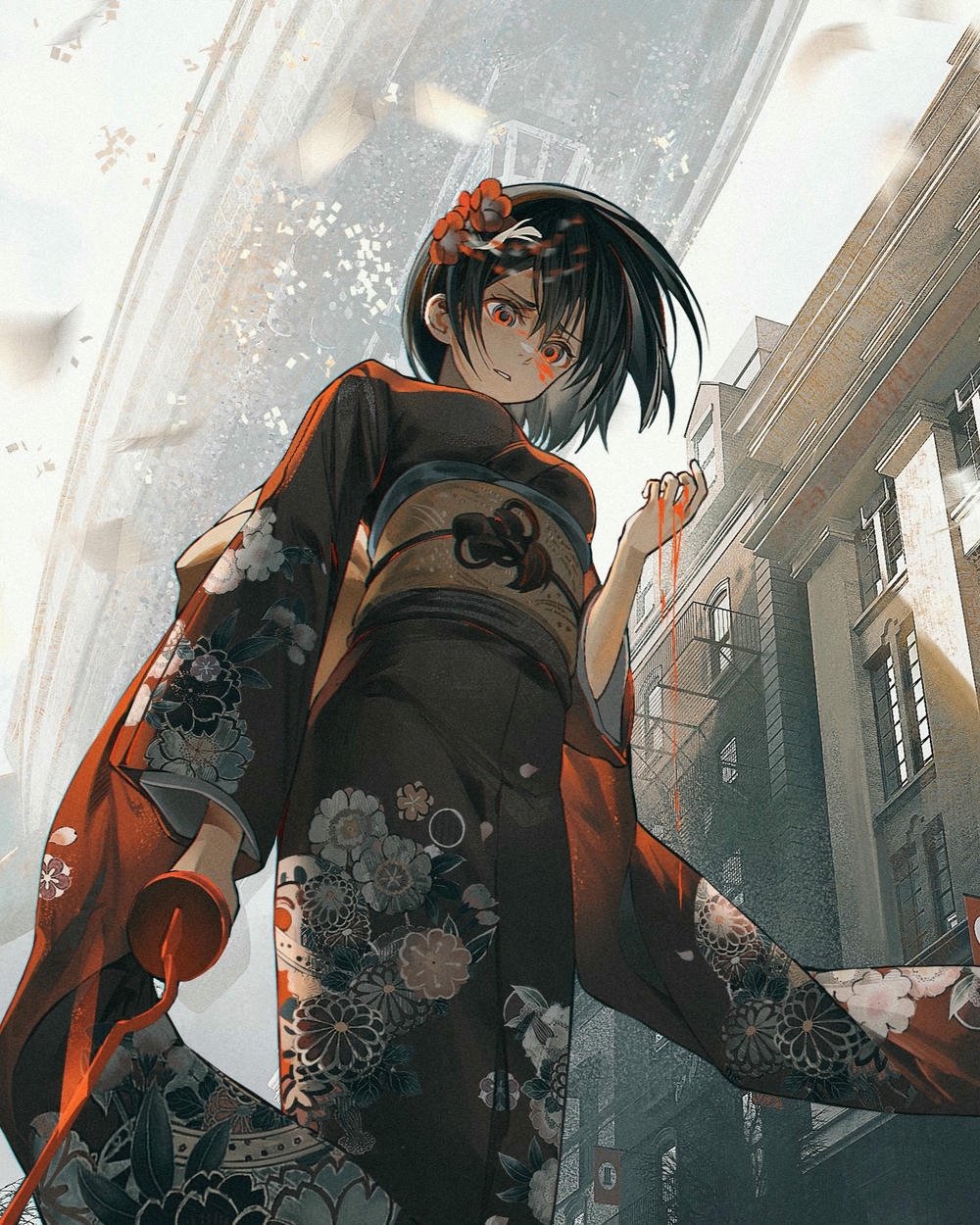 ảnh anime đẹp hiếm cô gái cười dưới nắng