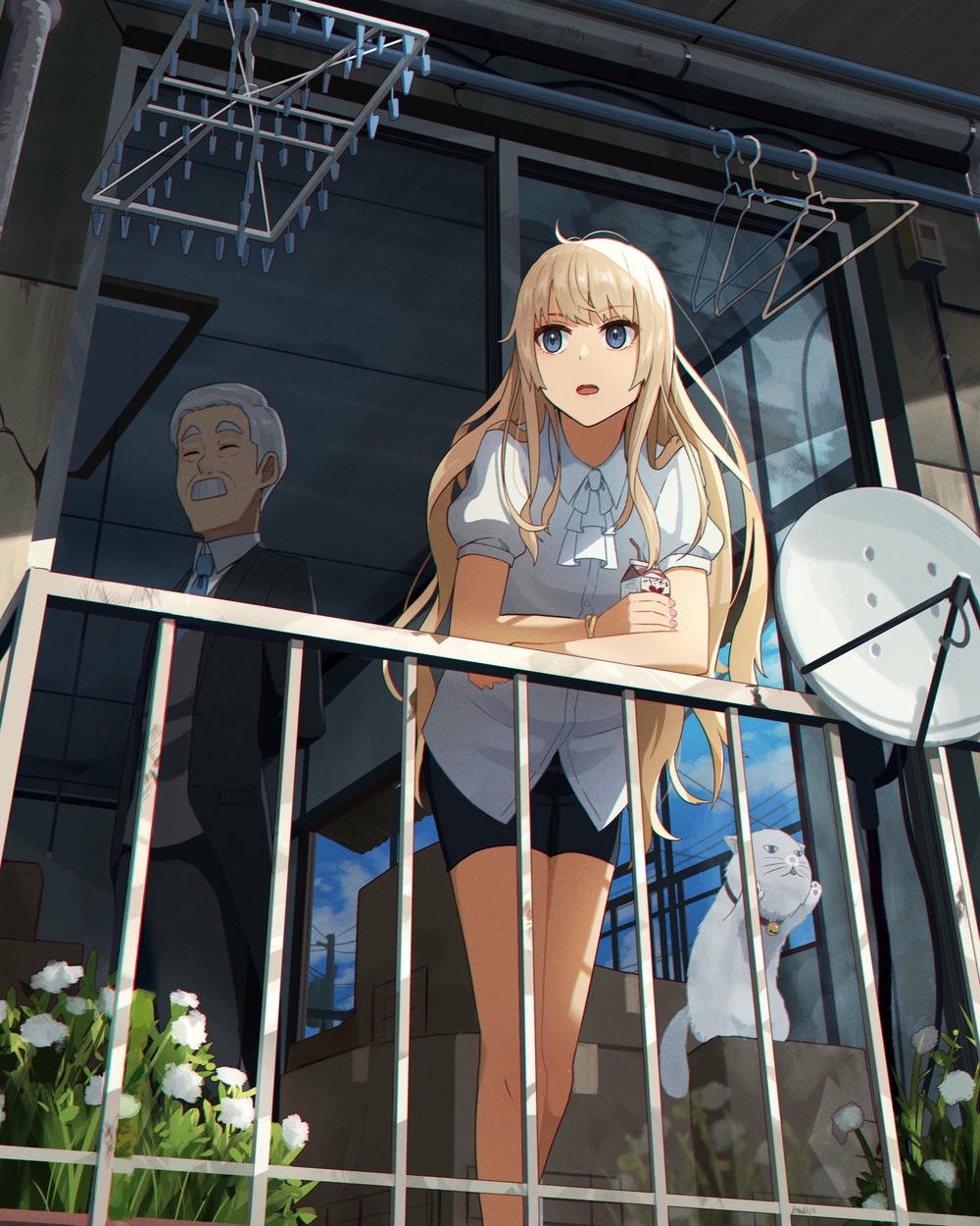 ảnh anime đẹp hiếm cô gái tóc bay trong gió