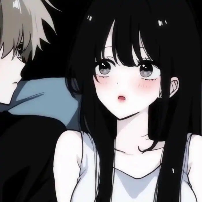 ảnh anime đôi tóc đen