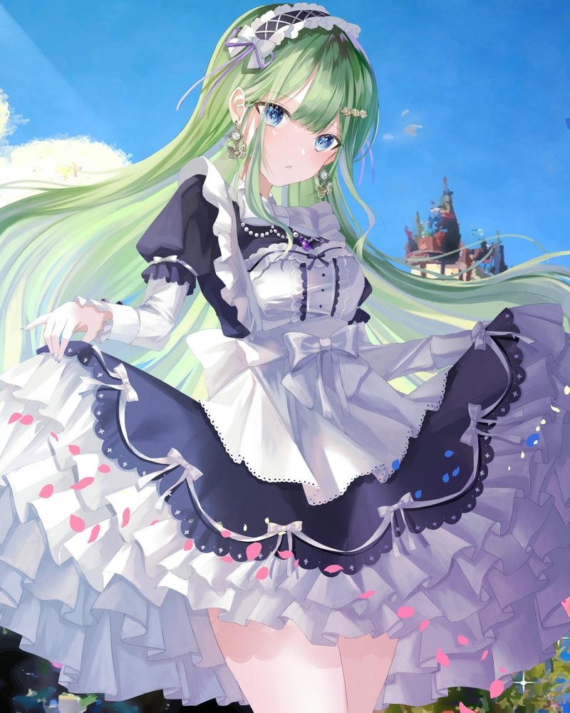 ảnh anime hầu gái chill dễ chịu