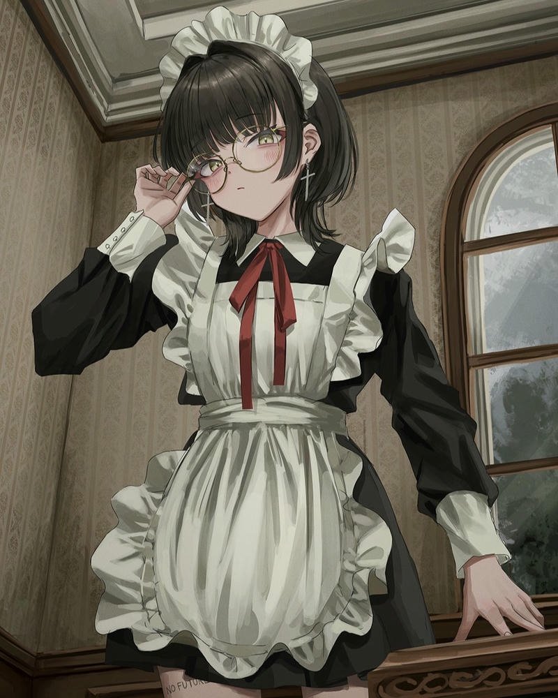 ảnh anime hầu gái hiện đại phong cách