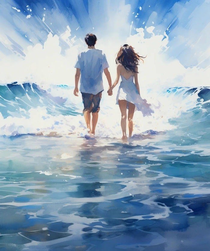 ảnh anime nắm tay aesthetic