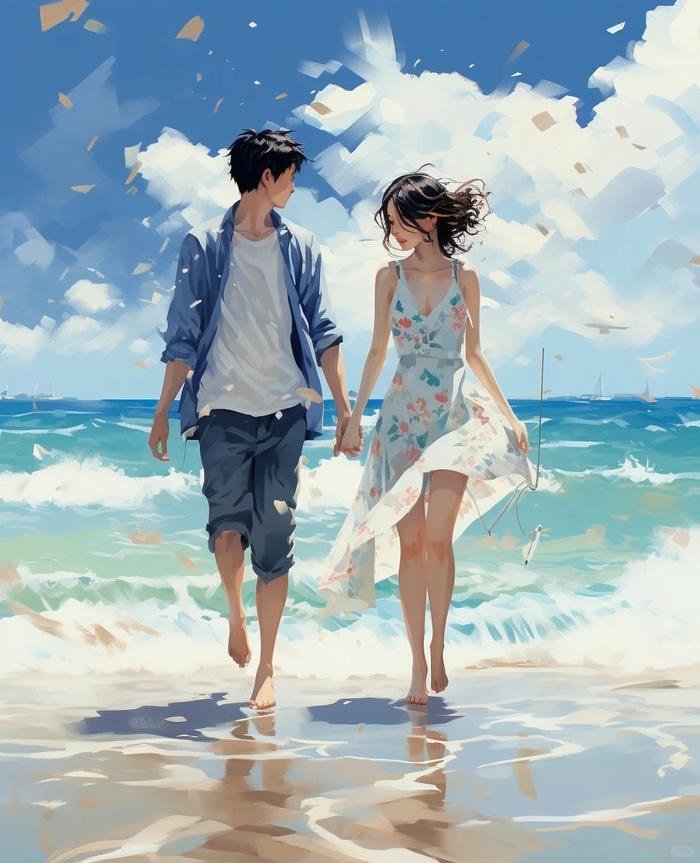 ảnh anime nắm tay buồn