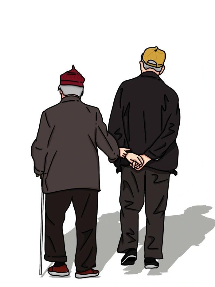 ảnh anime nắm tay khi đi học