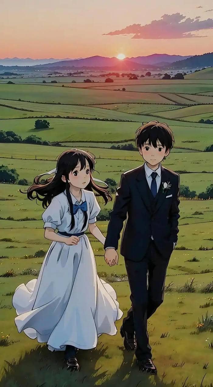 ảnh anime nắm tay nhẹ nhàng