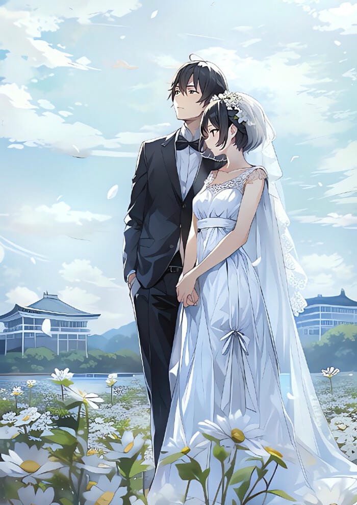 ảnh cặp đôi anime cưới