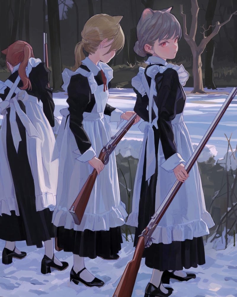 ảnh hầu gái anime đẹp dịu dàng