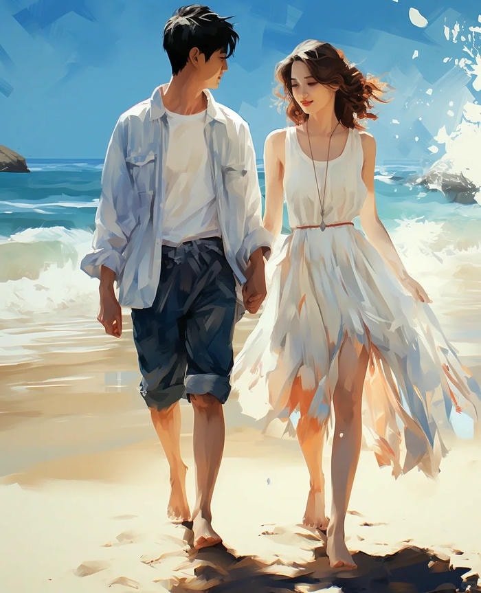 anime couple close moment