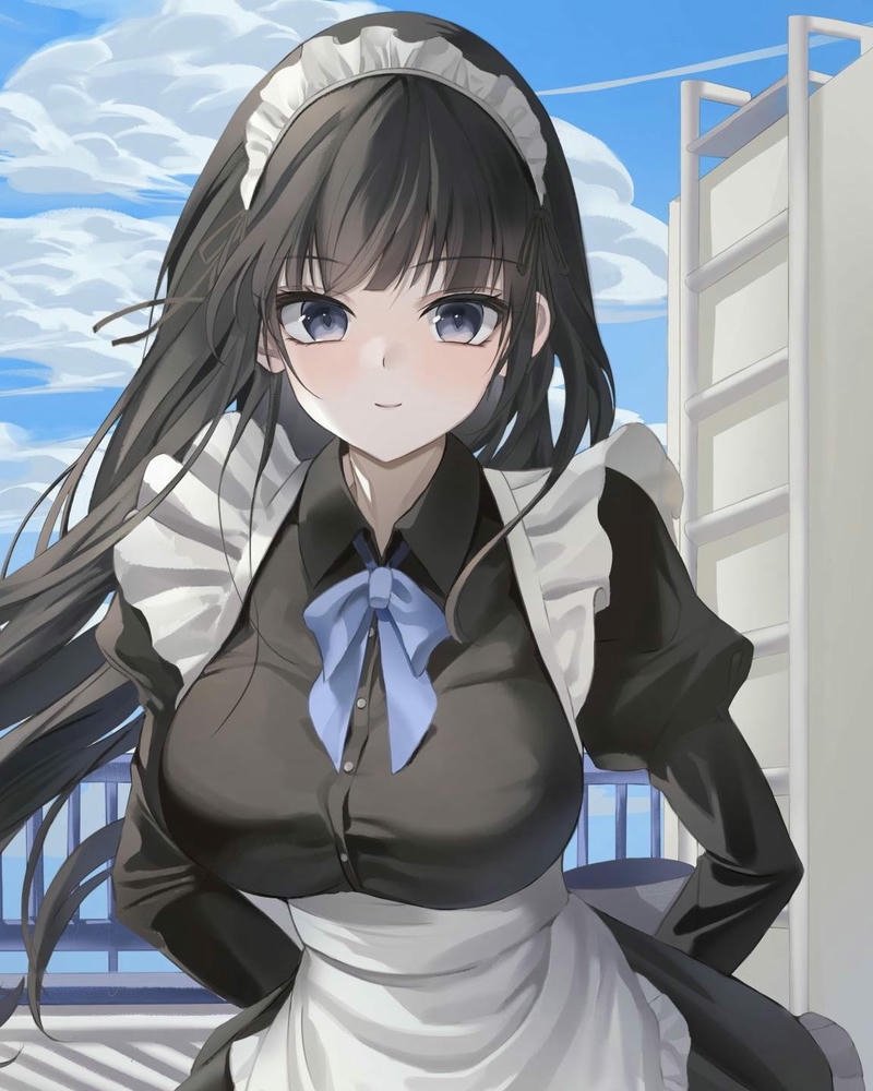 anime cute hầu gái dễ thương tự nhiên