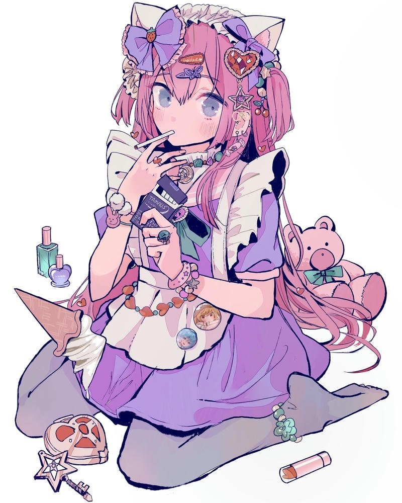 anime cute hầu gái ngọt ngào nghệ thuật