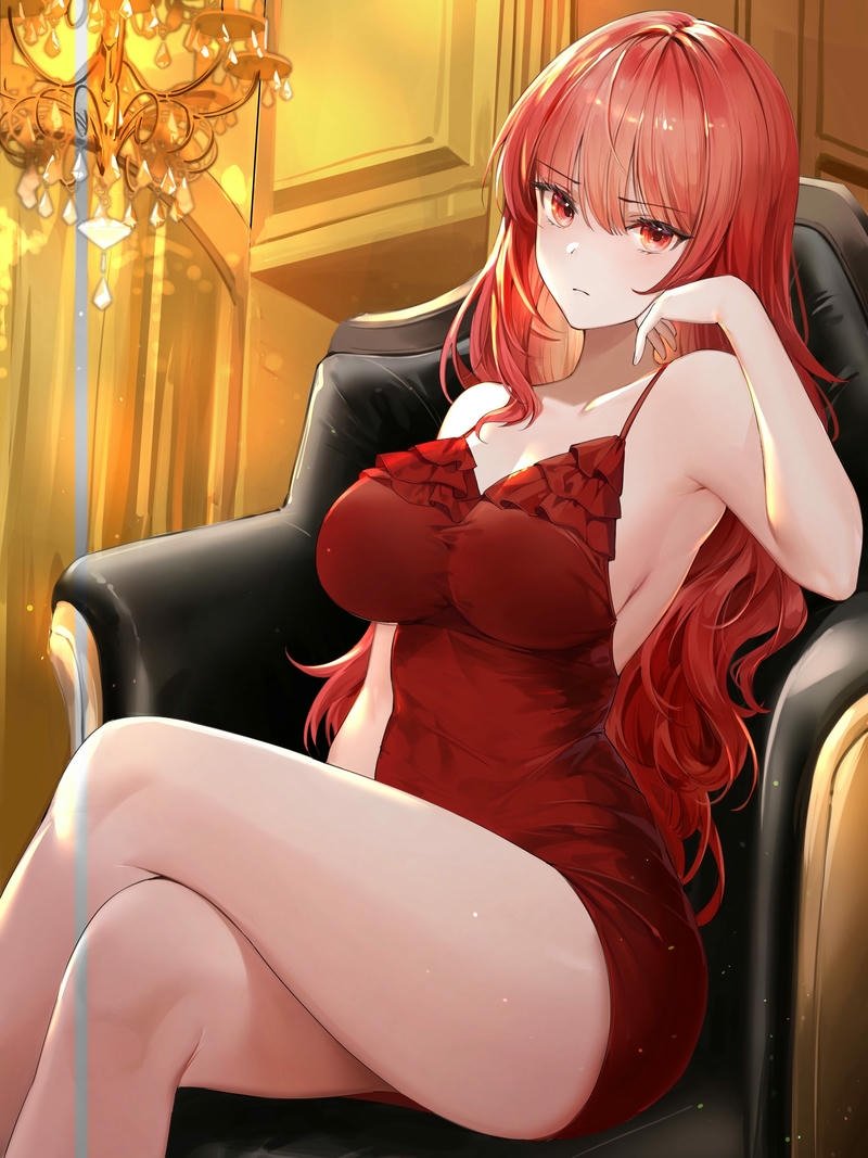 anime gái to tròn digital painting