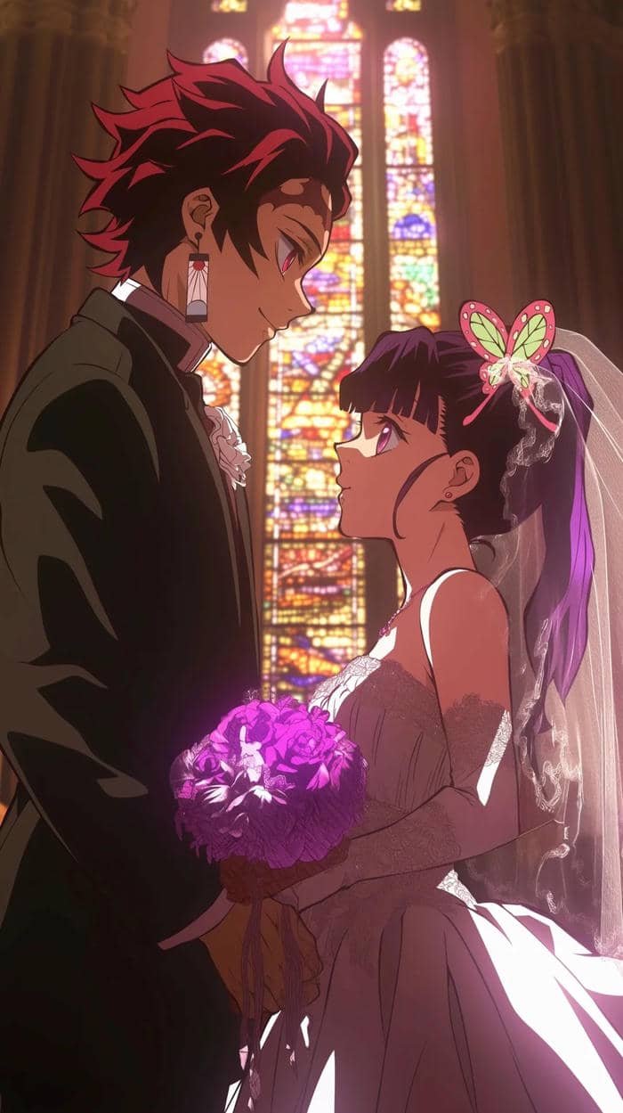 anime groom bride