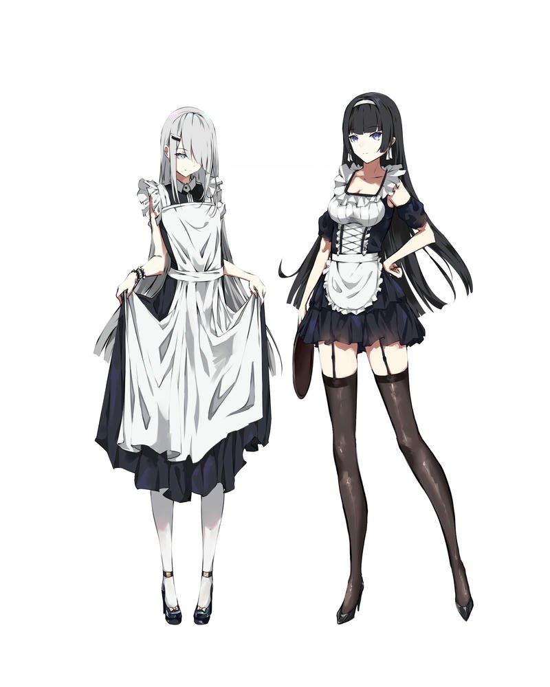 anime hầu gái ảnh mang phong cách cổ điển