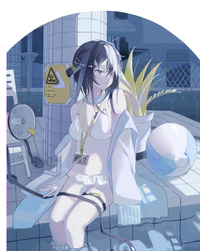 gái anime cute bikini vẽ tay