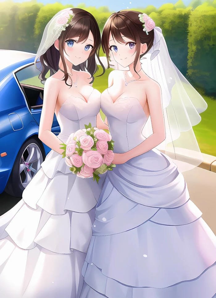 hình anime cưới lãng mạn