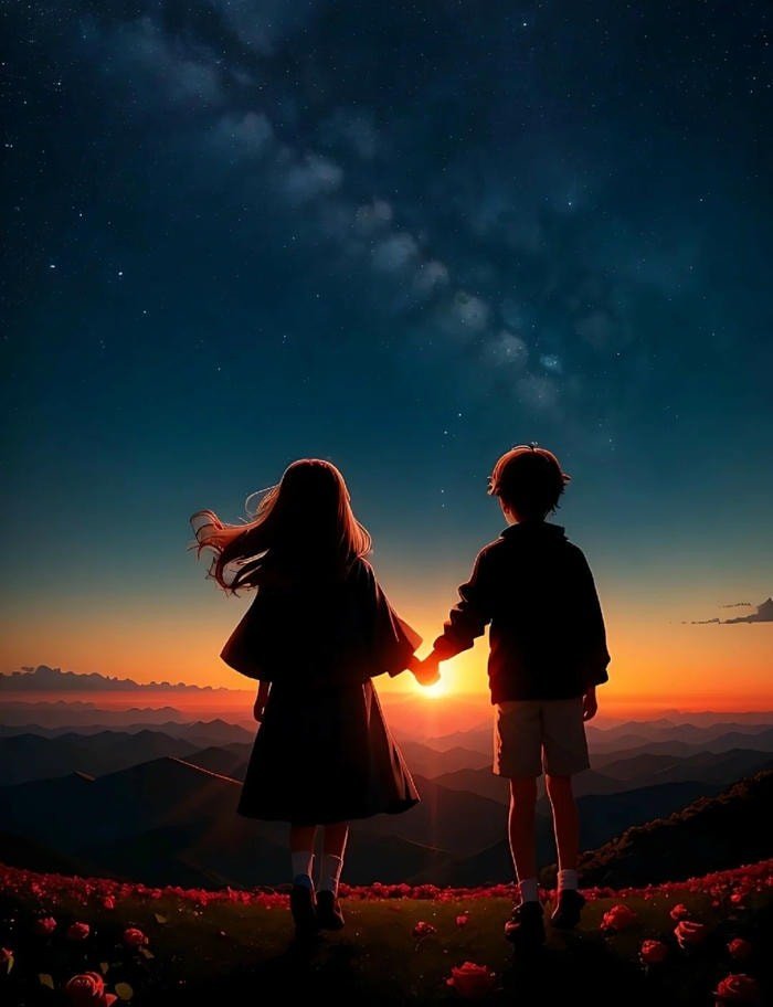 hình anime love couple