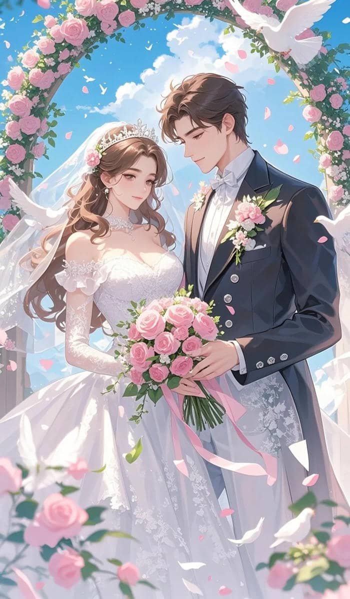 hình cưới anime dễ thương
