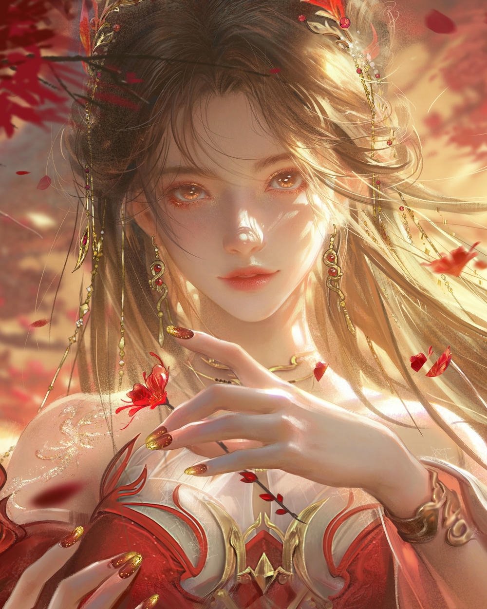 nét vẽ hiếm thấy trong ảnh anime cổ trang