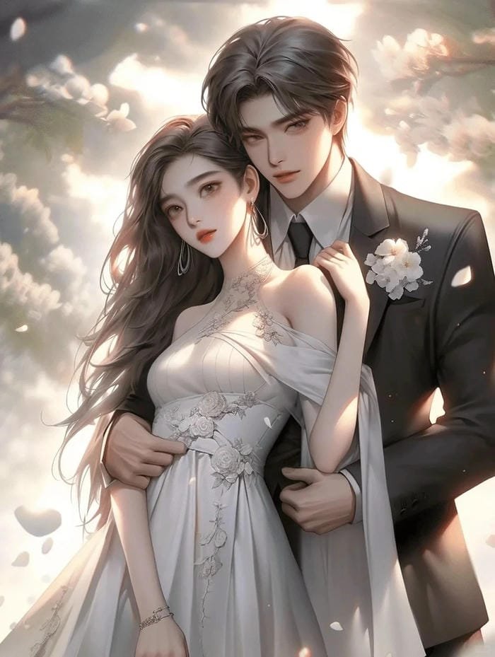 Ảnh anime cặp đôi cô dâu chú rể dễ thương