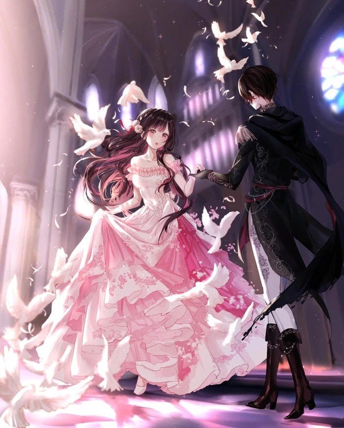 Ảnh anime cô dâu chú rể đáng yêu