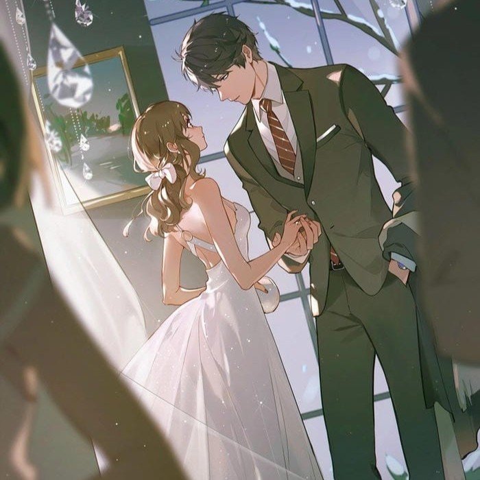 Ảnh anime cô dâu chú rể phong cách đẹp