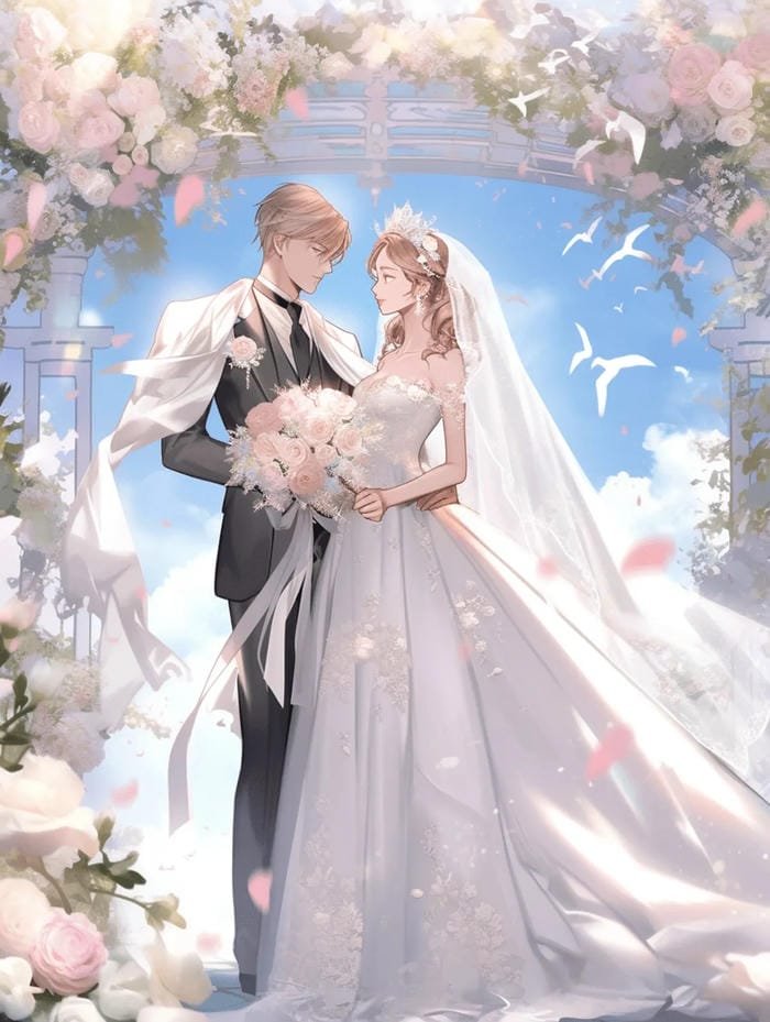 Ảnh cô dâu chú rể anime đẹp nhất hôm nay
