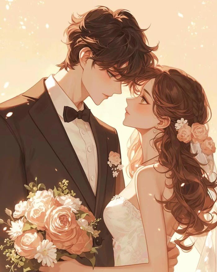 Top 100+ hình ảnh cô dâu chú rể anime đẹp và dễ thương