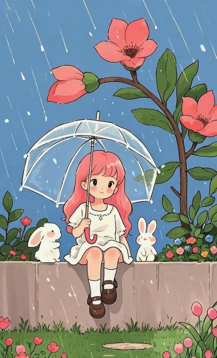 ảnh chibi tông pastel dễ thương