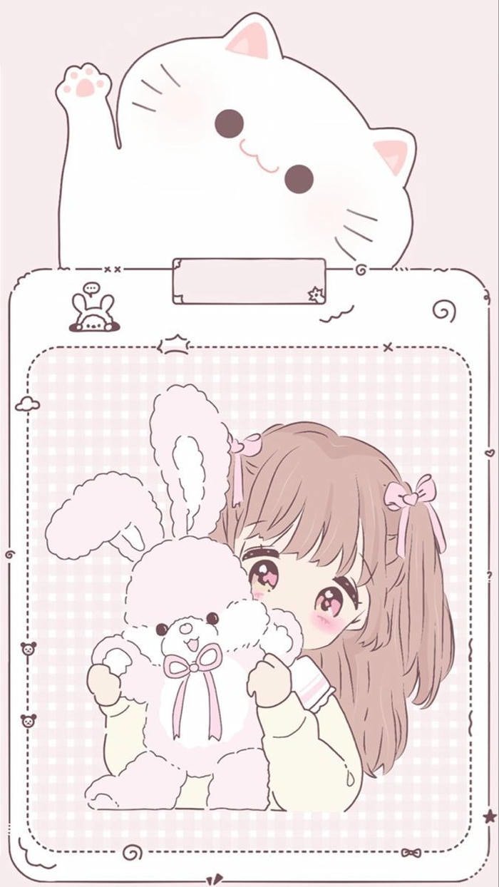 ảnh nền chibi dễ thương pastel