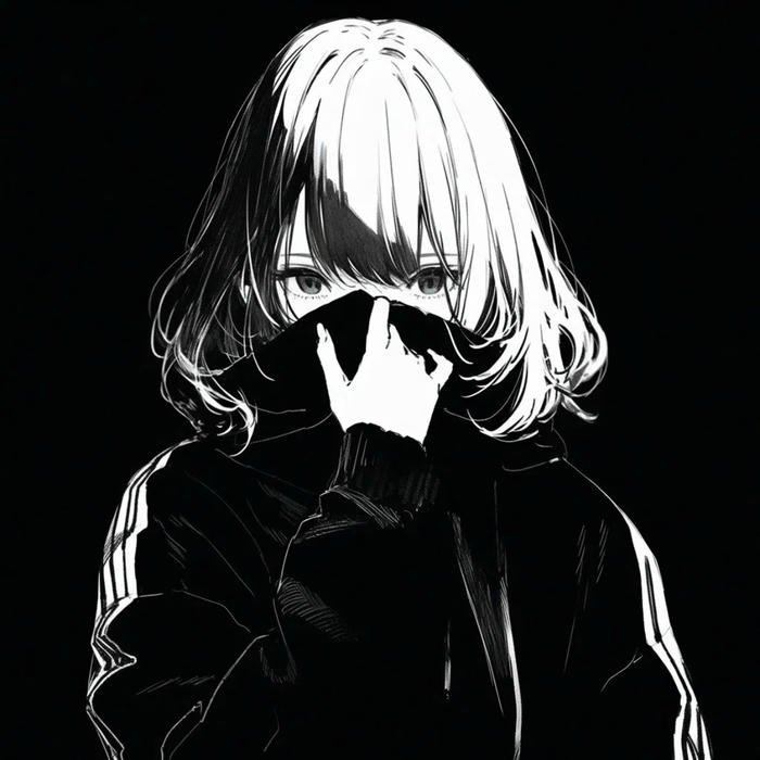 avatar đen trắng aesthetic